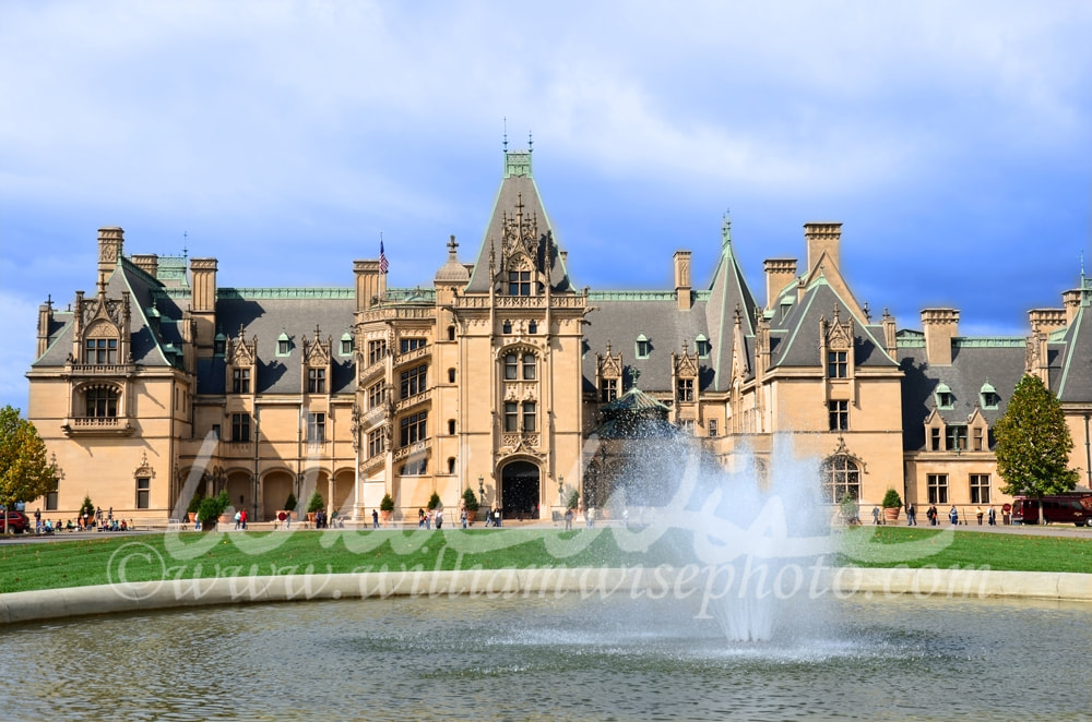 Biltmore Estate Mansion and reflecting pool, Asheville NC Picture