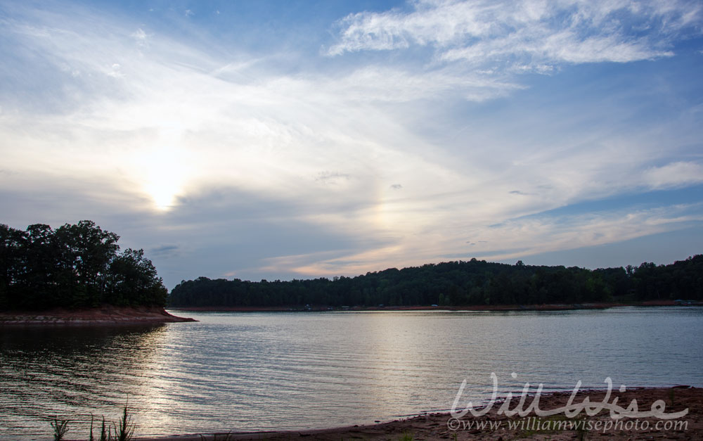 Sunset and Cirrus Clouds over Tugaloo State Park Georgia Picture