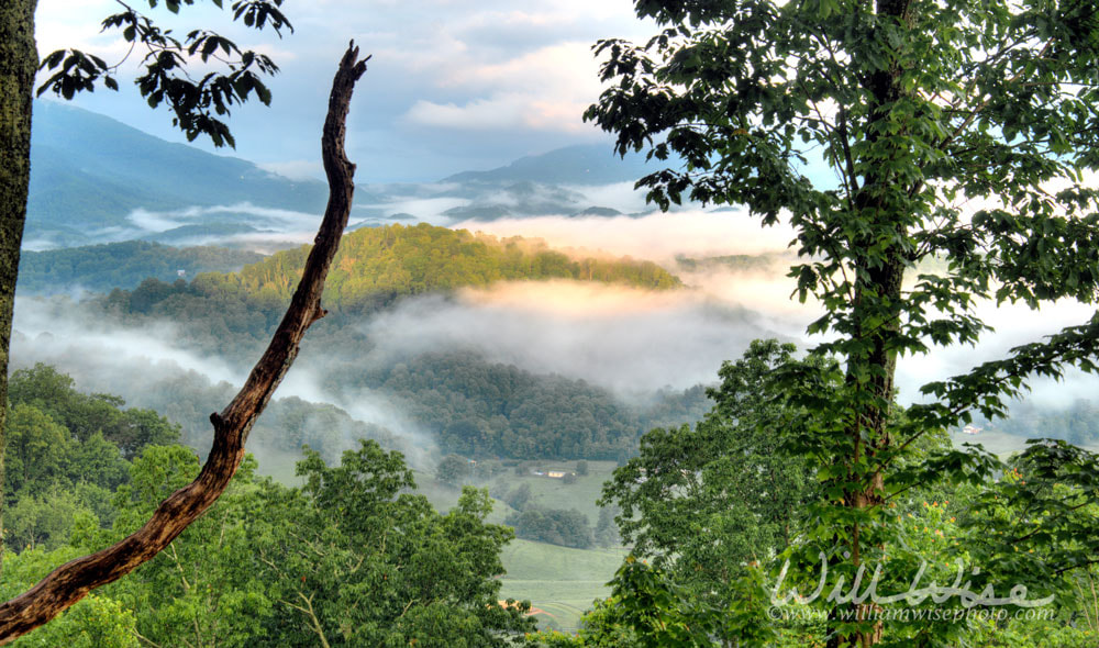 Clouds over Mountain valley, Waynesville NC, USA Picture