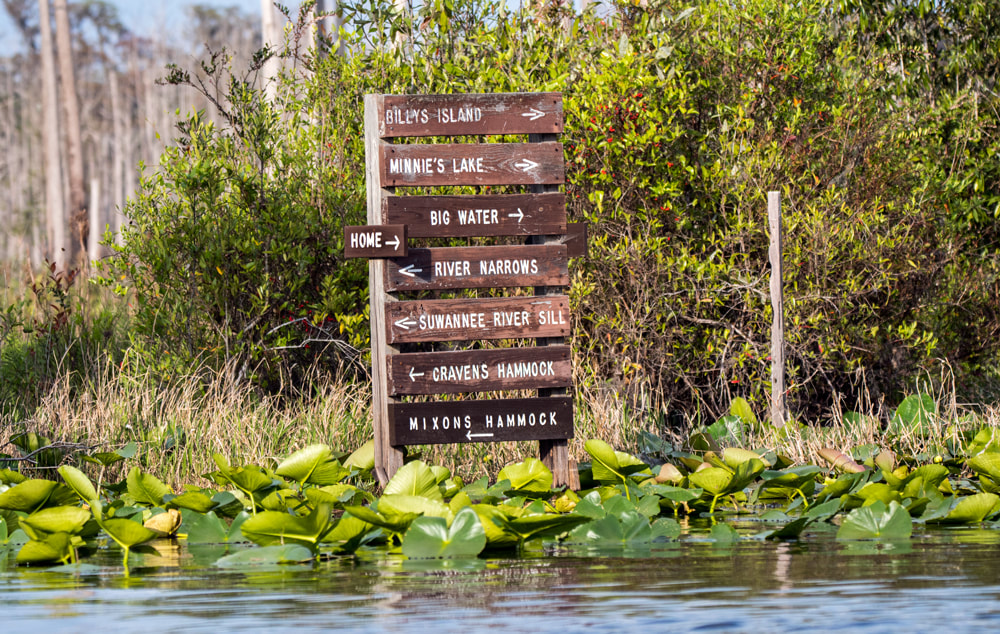Okefenokee Swamp canoe trail directional signs Picture
