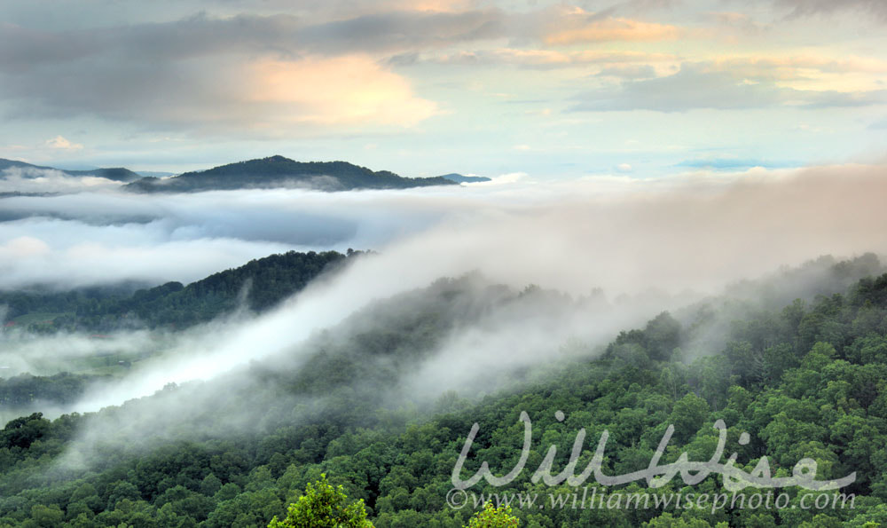 Clouds over the Blue Ridge Mountains, Waynesville NC, USA Picture