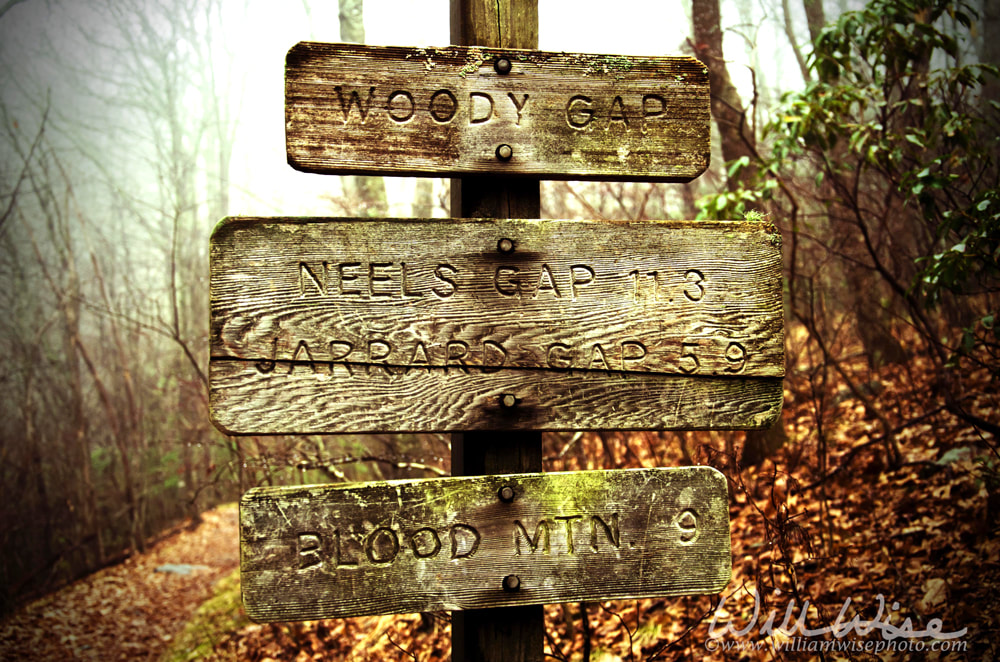 Appalachian Trail Sign Blood Mountain Picture