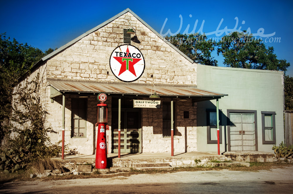 Old Time Vintage Texaco Gas Station In Driftwood Texas William Wise