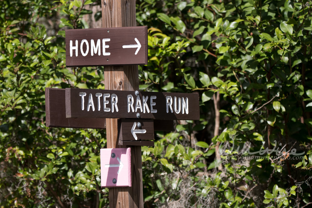 Tater Rake Run kayak trail directional sign in the Okefenokee Swamp, Georgia USA Picture