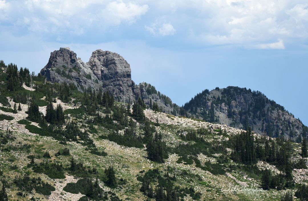 Rocks and peaks of Snowbird mountain in summer, Salt Lake County, Utah USA Picture