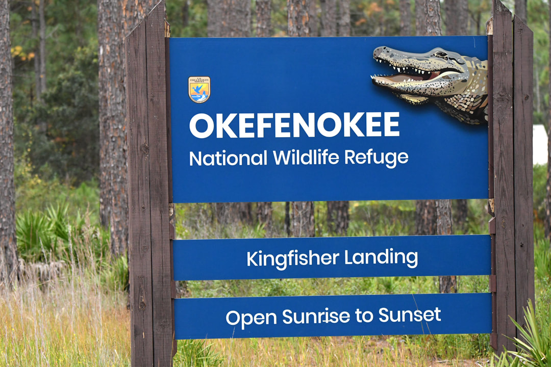 Okefenokee Kingfisher Landing sign Picture