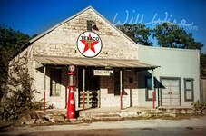 Old Time Vintage Texaco Gas Station in Driftwood Texas 