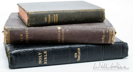 Antique Bibles Stacked Picture